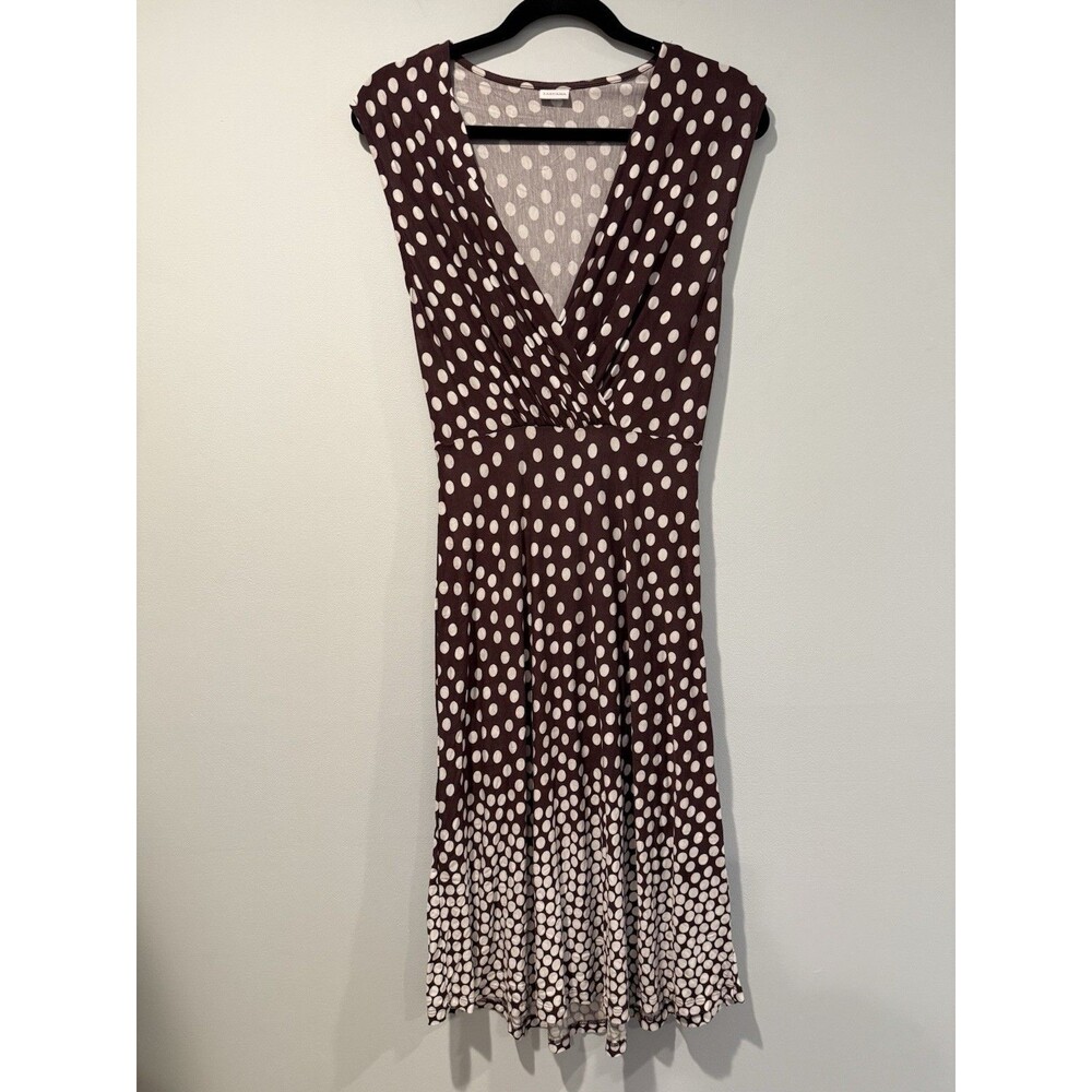 Lascana VNeck Dress Women 4 Polka Dot Vacation Stretch Work Quiet Luxury Travel